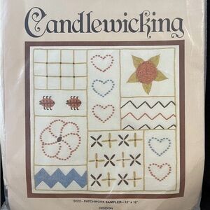 Vintage Candlewicking Kit 
Dritz
Patchwork Sampler Kit 
circa 1980s